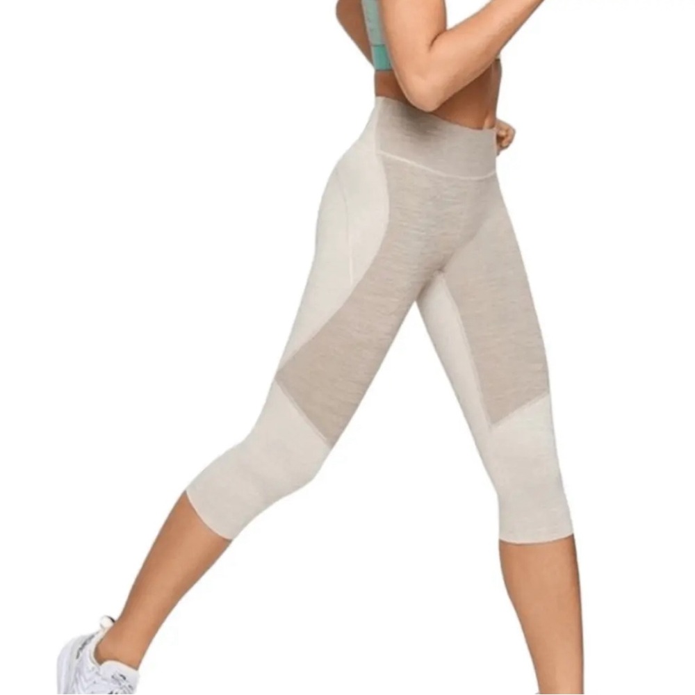 Outdoor Voices 3/4 length TechSweat leggings in Beige/Tan (coyote atmosphere)
